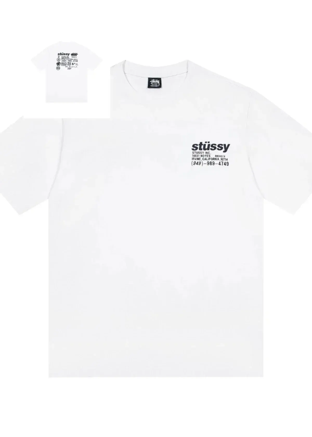 Stüssy Irvine California White T-Shirt