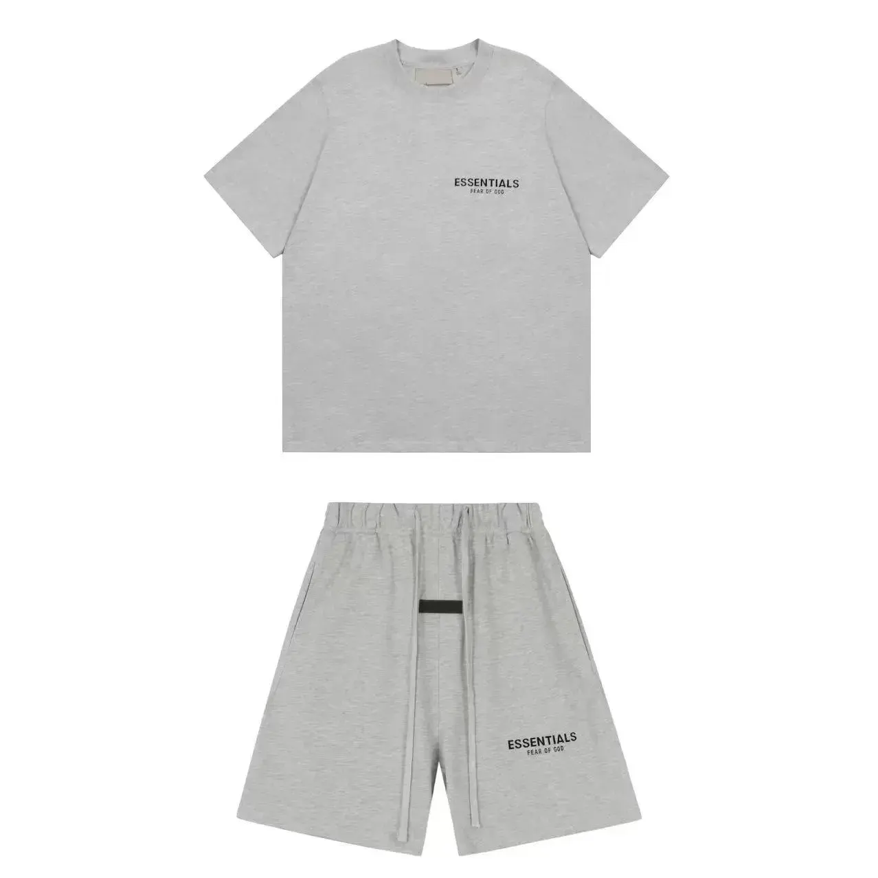 Fear of God Essentials Grey T-Shirt and Shorts Set