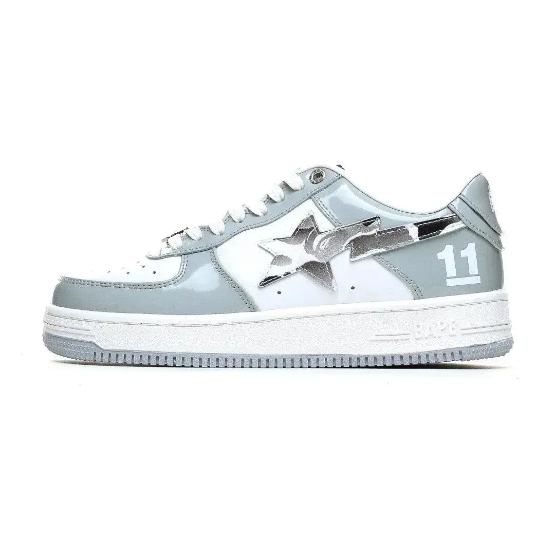 A Bathing Ape Bape Sta Low Grey White