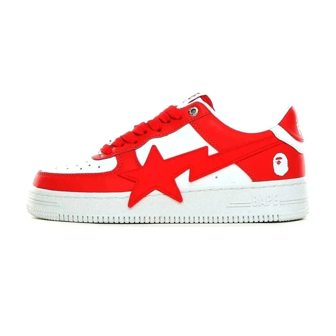 A Bathing Ape Bape Sta Low Red White