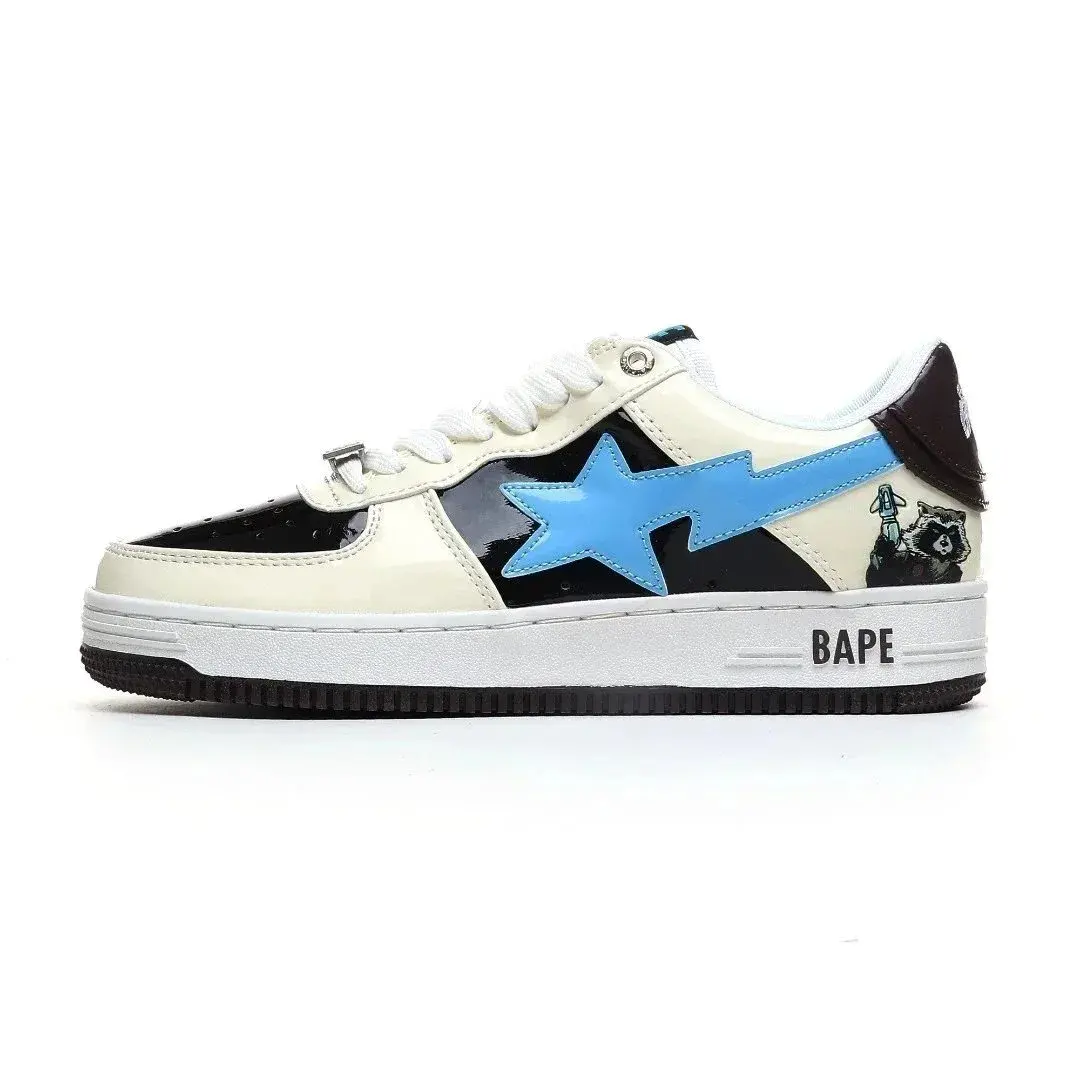 BAPE Sta Low White Black Blue