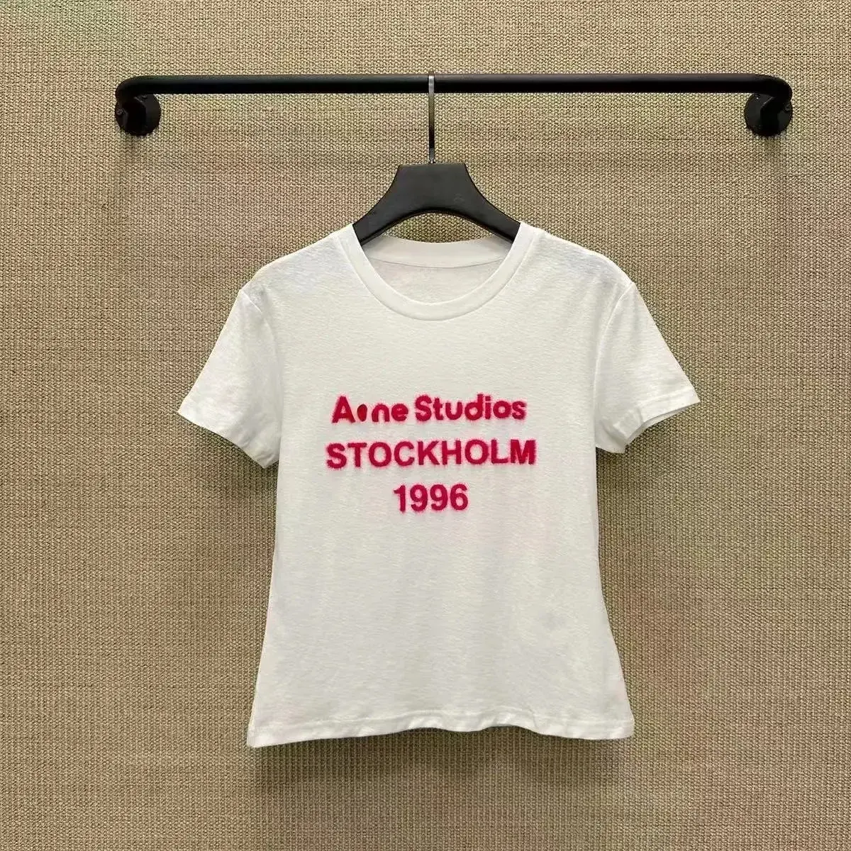 Acne Studios Stockholm 1996 Flocked T-Shirt White