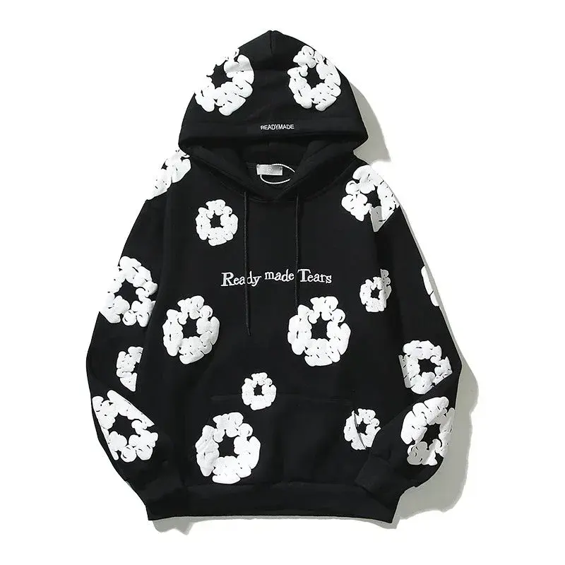 Denim Tears Cotton Wreath Hoodie Black