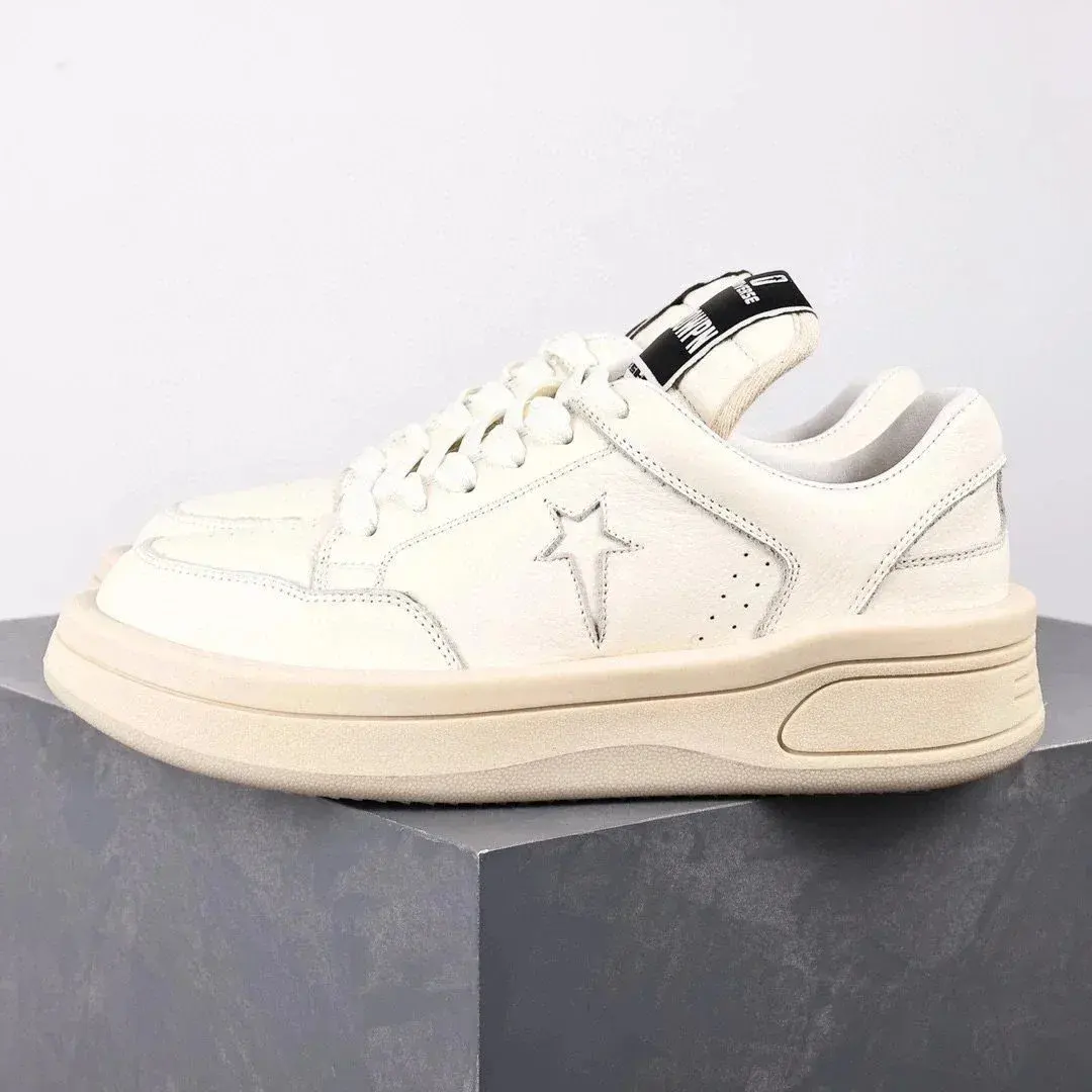Rick Owens DRKSHDW Vintage Sneaks White Leather