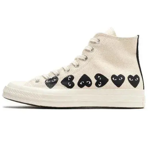 Comme des Garcons Play x Converse Chuck 70 High Black Hearts White