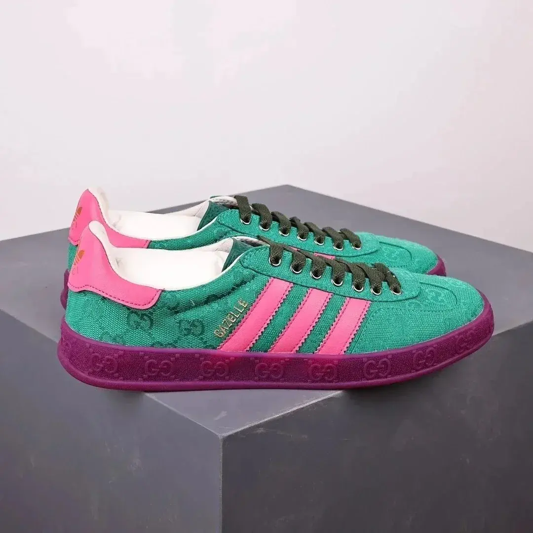 Gucci x adidas Gazelle Green Pink