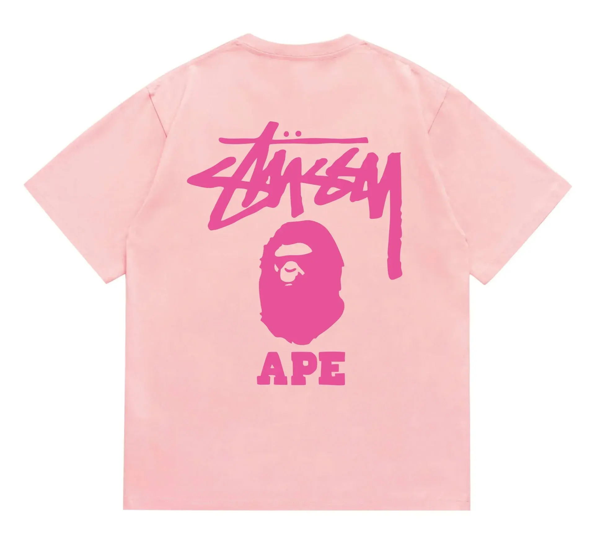 Stüssy x A Bathing Ape T-Shirt Pink