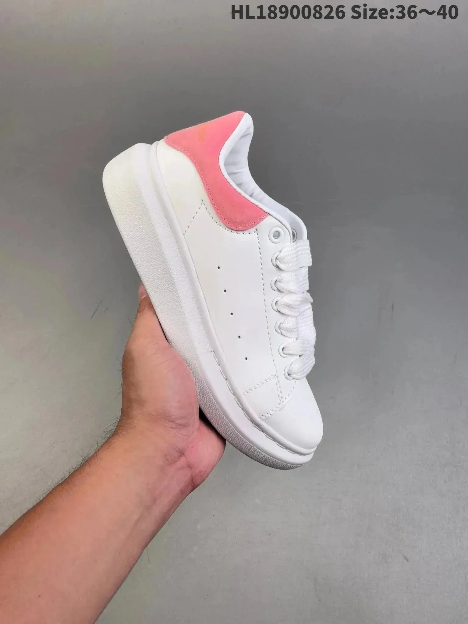 Alexander McQueen Oversized Sneaker White Pink