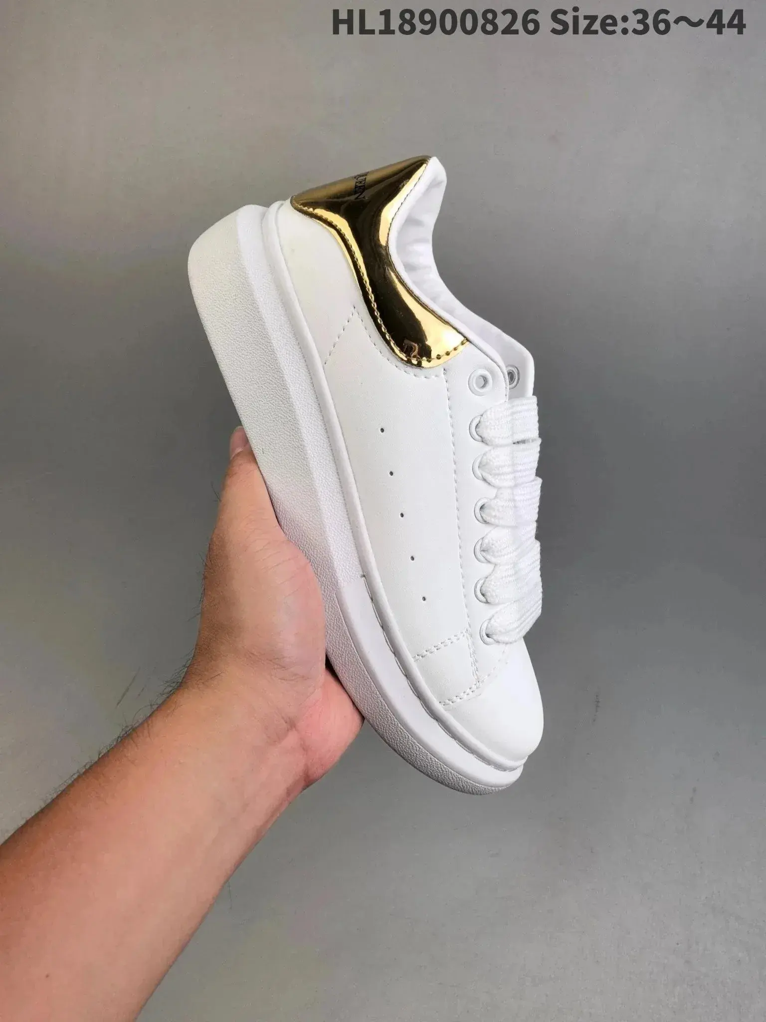 Alexander McQueen Oversized White Gold