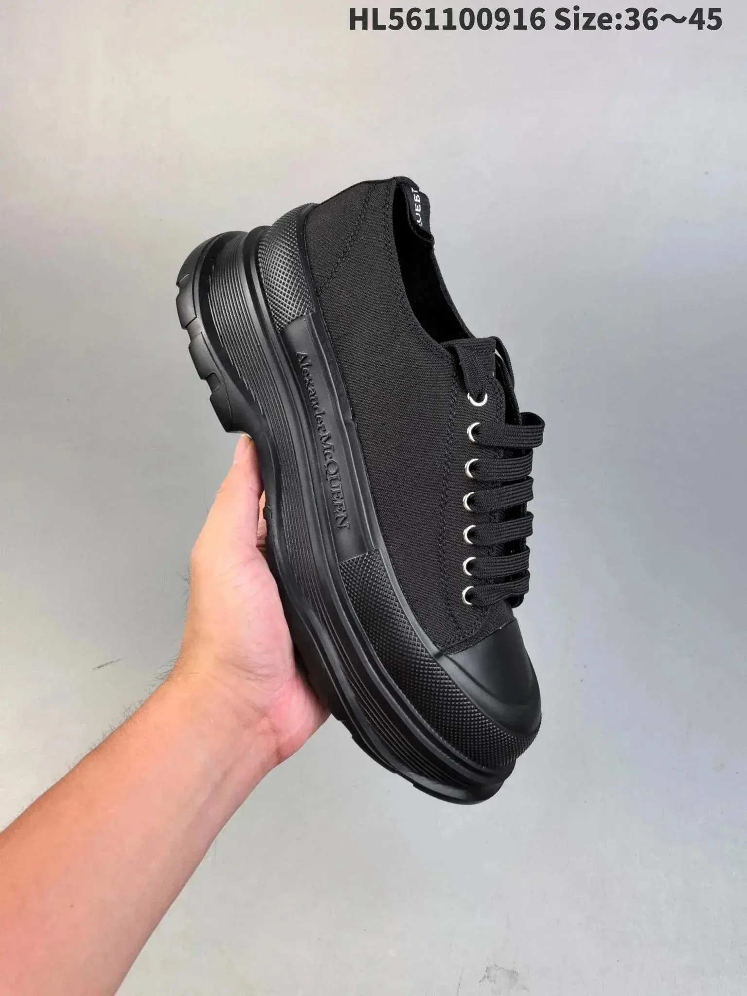 Alexander McQueen Tread Slick Sneaker Black