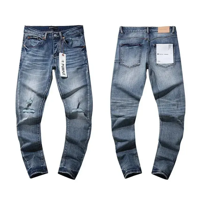 Purple Brand Light Indigo Destructed Jeans