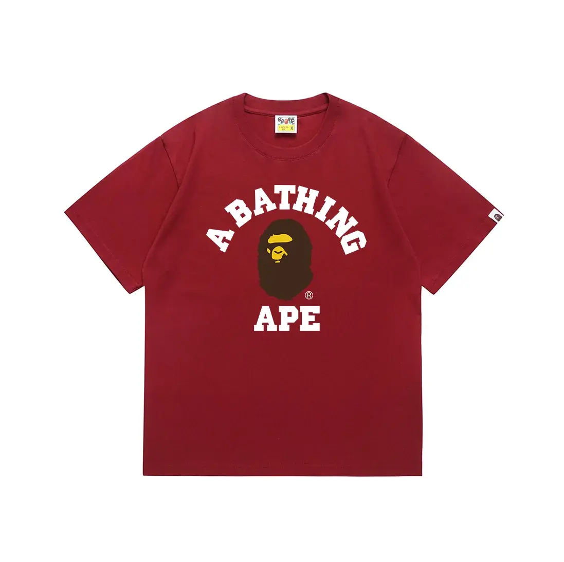 A Bathing Ape College T-Shirt Wine Red