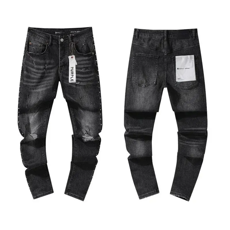 Purple Brand Mid Rise Faded Black Jeans