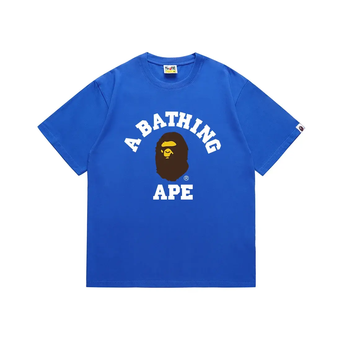 A Bathing Ape College Tee Klein Blue