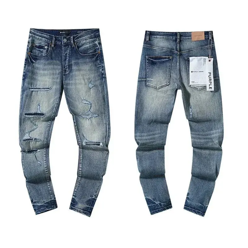 Purple Brand Medium Wash Distressed Jeans
