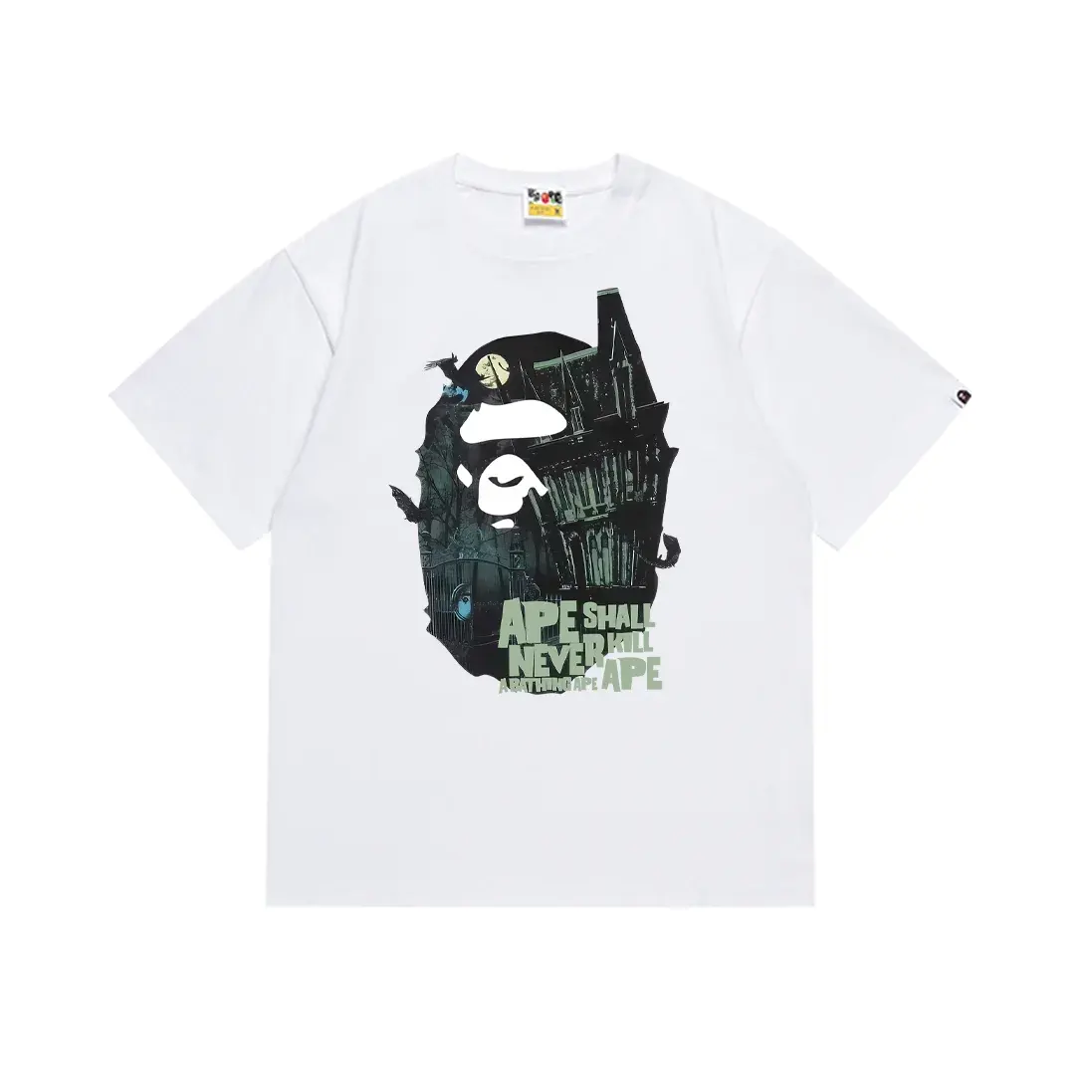 A Bathing Ape Castle Graphic Tee White