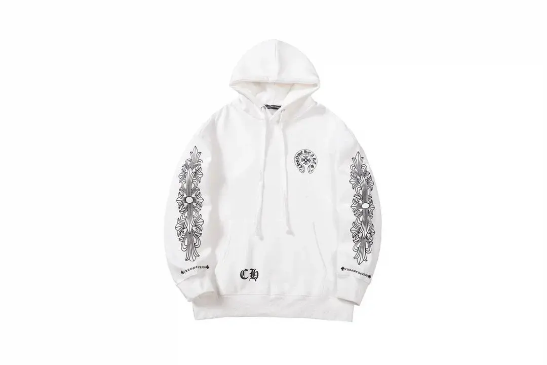 Chrome Hearts Floral Cross White Hoodie
