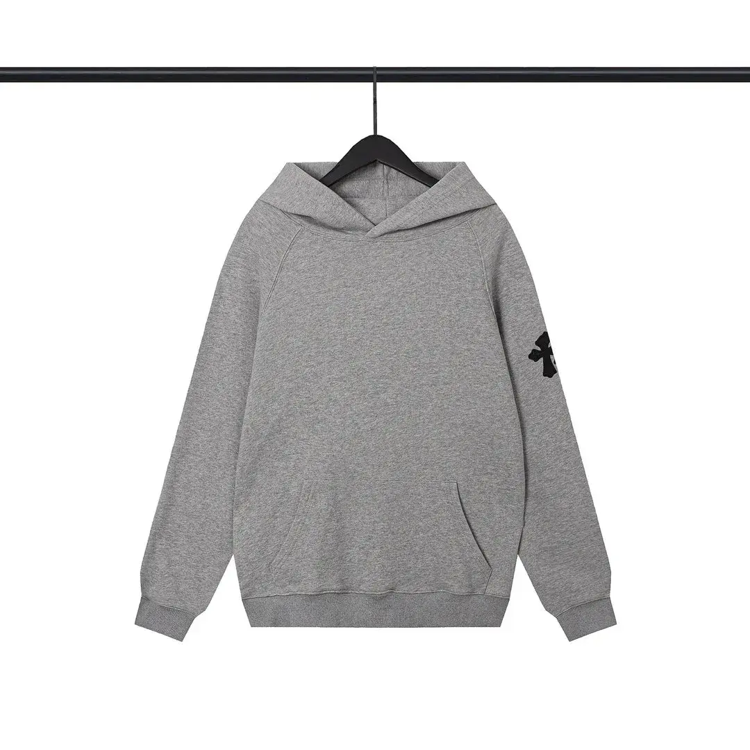Chrome Hearts Cross Patch Grey Hoodie