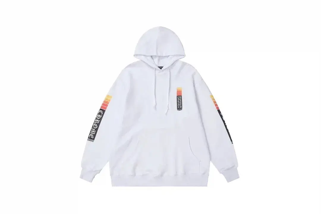 Chrome Hearts Gradient Stripe White Hoodie