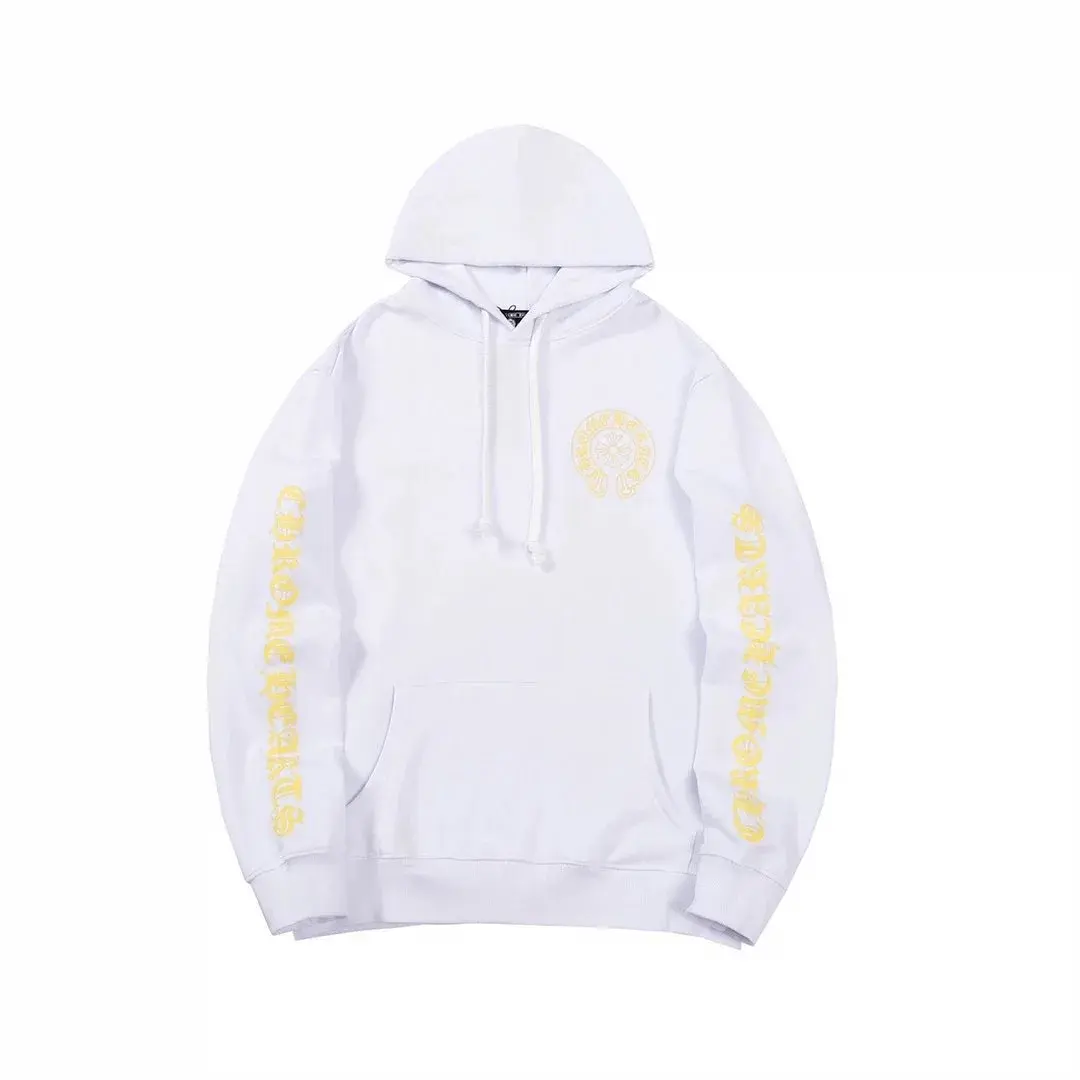 Chrome Hearts White Yellow Cross Hoodie