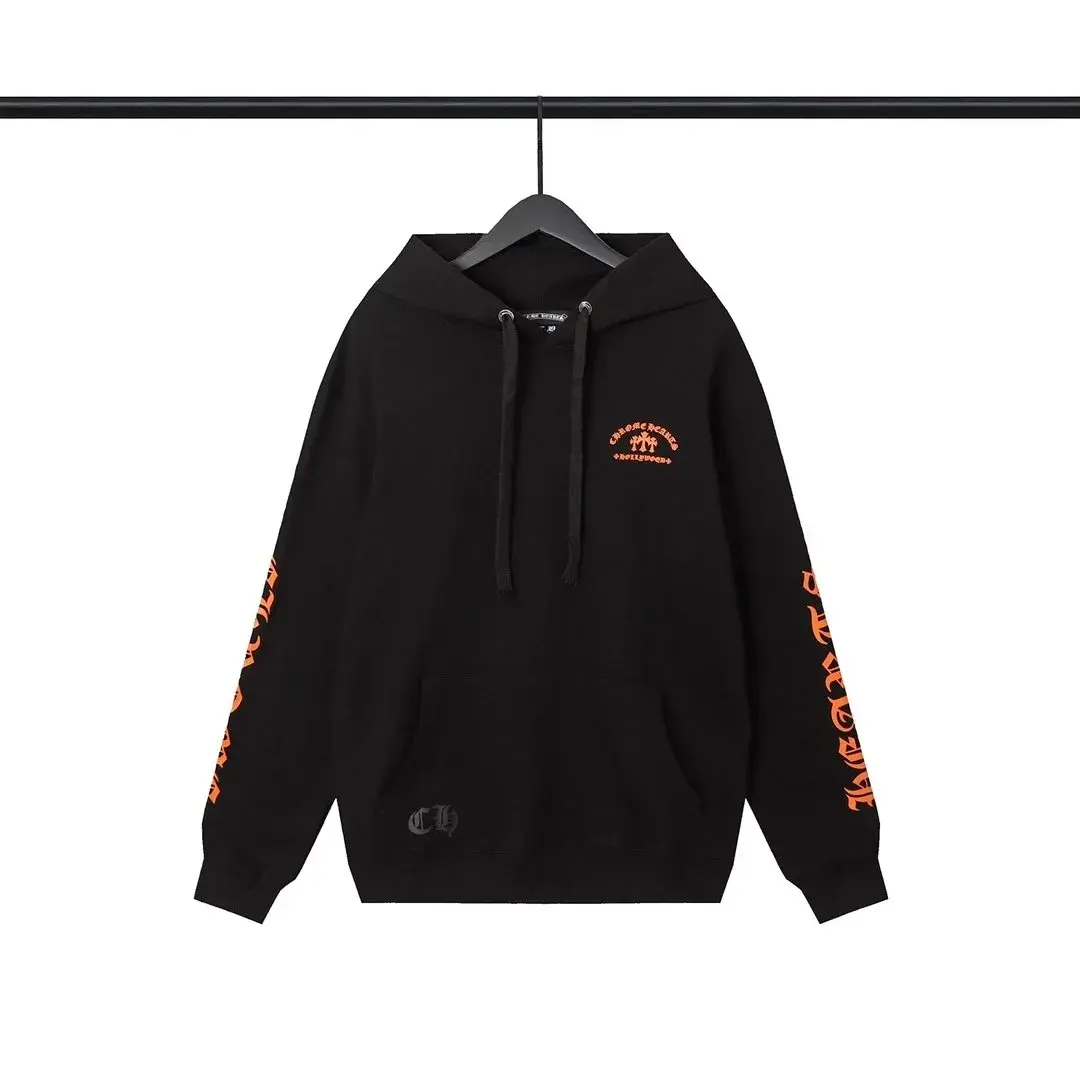 Chrome Hearts Orange Print Black Hoodie