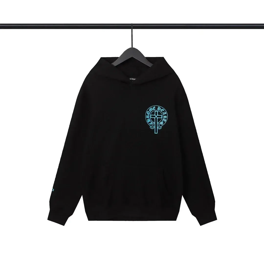 Chrome Hearts Blue Cross Black Hoodie
