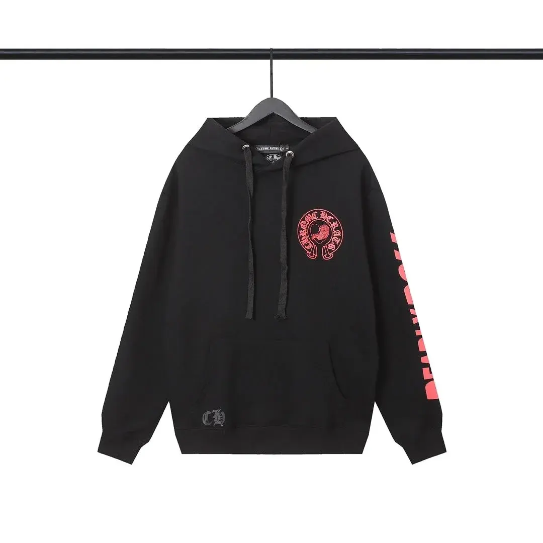Chrome Hearts Pink Heart Black Hoodie