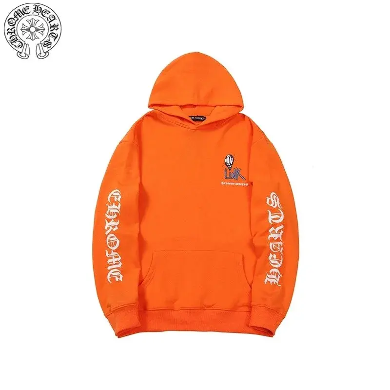Chrome Hearts Link Graphic Pullover Hoodie Orange