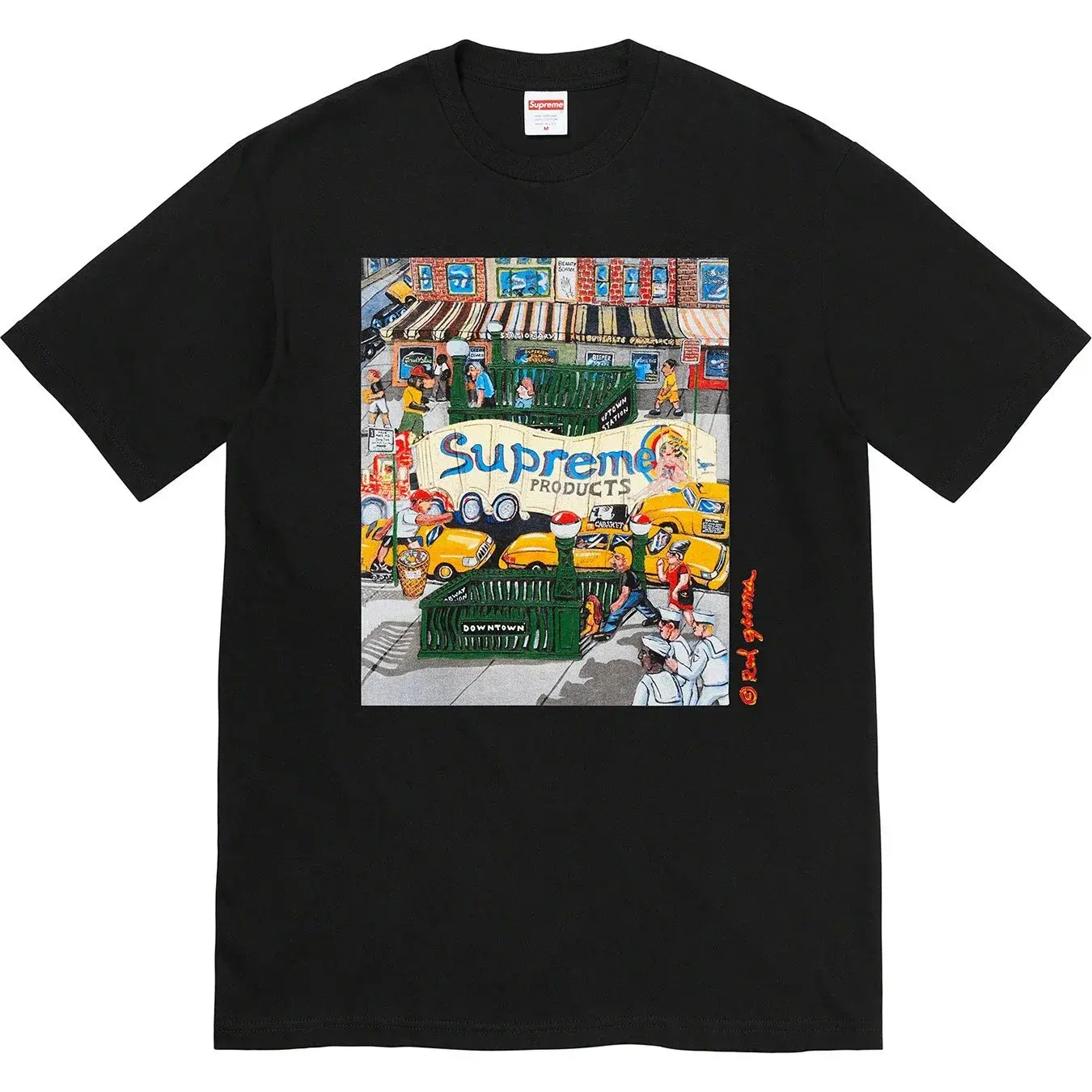 Supreme Red Grooms Downtown T-Shirt Black
