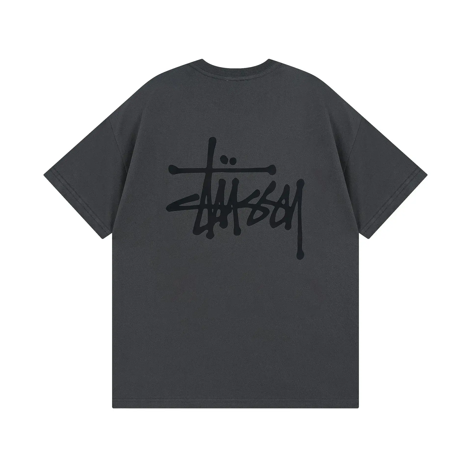 Stüssy Basic Logo T-Shirt Dark Gray