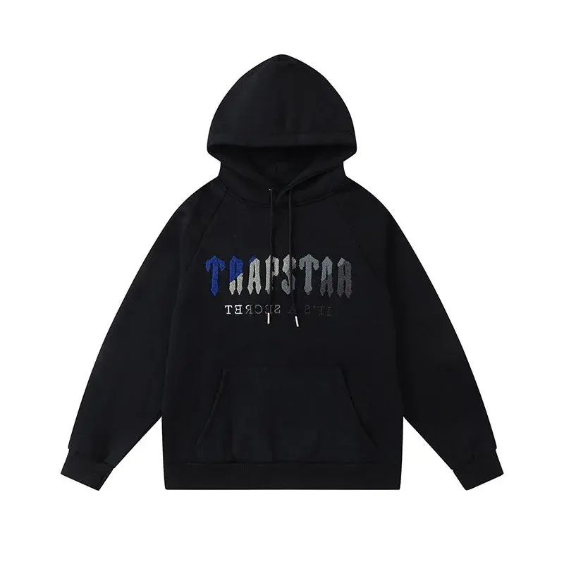 Trapstar Irongate Arch Hoodie Black Blue