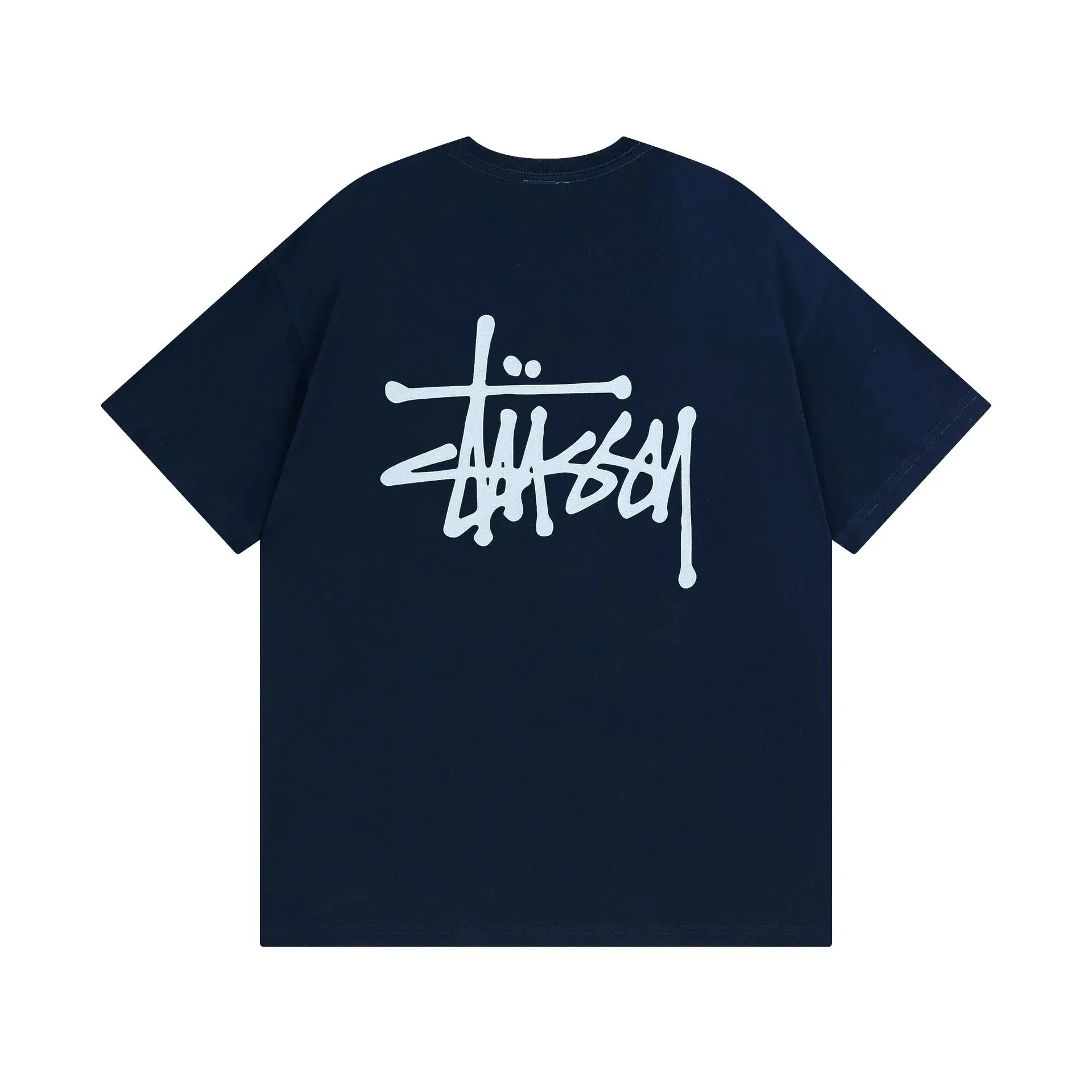 Stussy Basic Logo T-Shirt Navy Blue