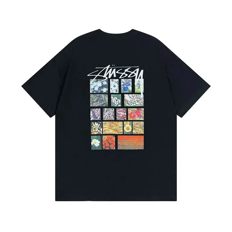 Stussy Photo Collage Logo T-Shirt Black