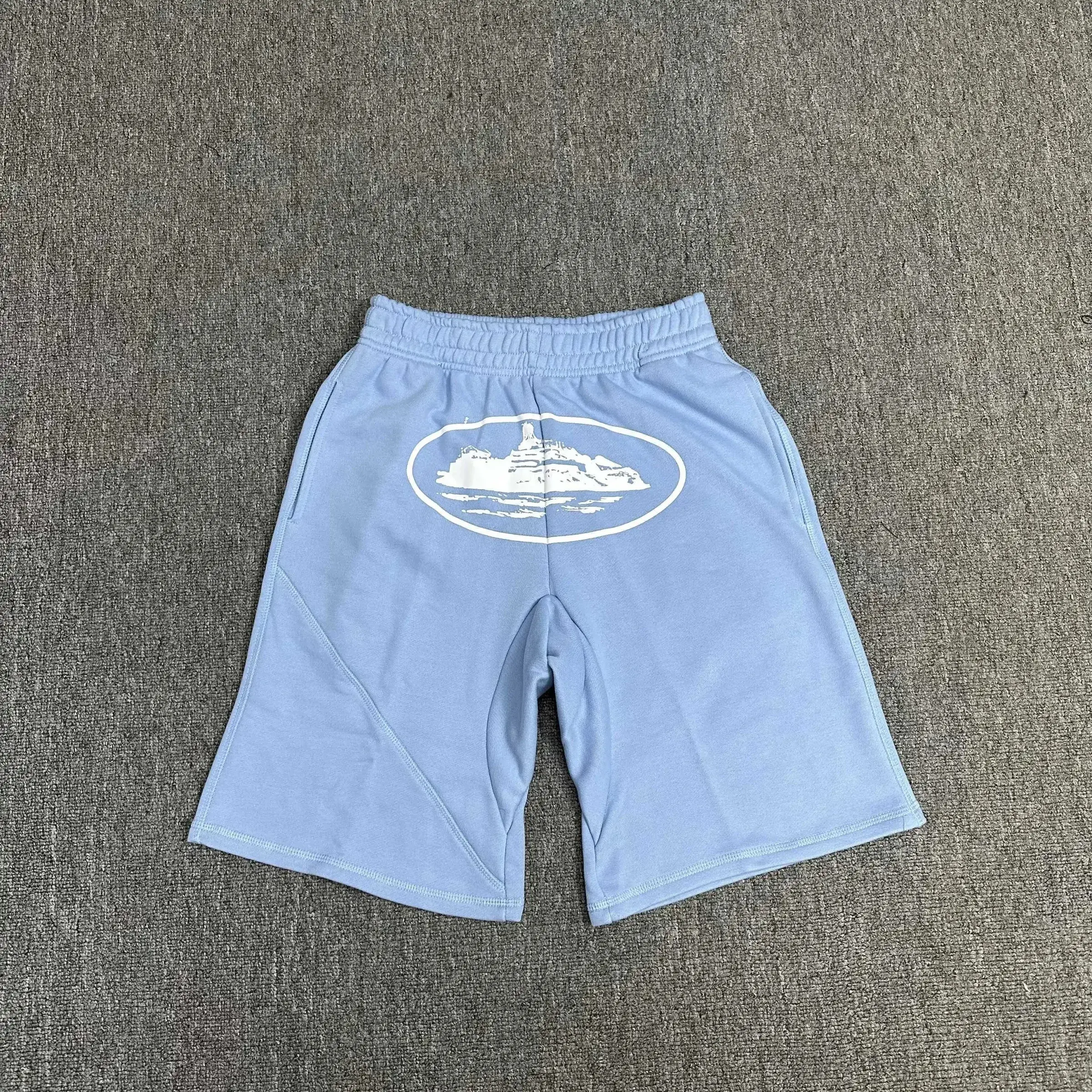 Corteiz Island Shorts Light Blue