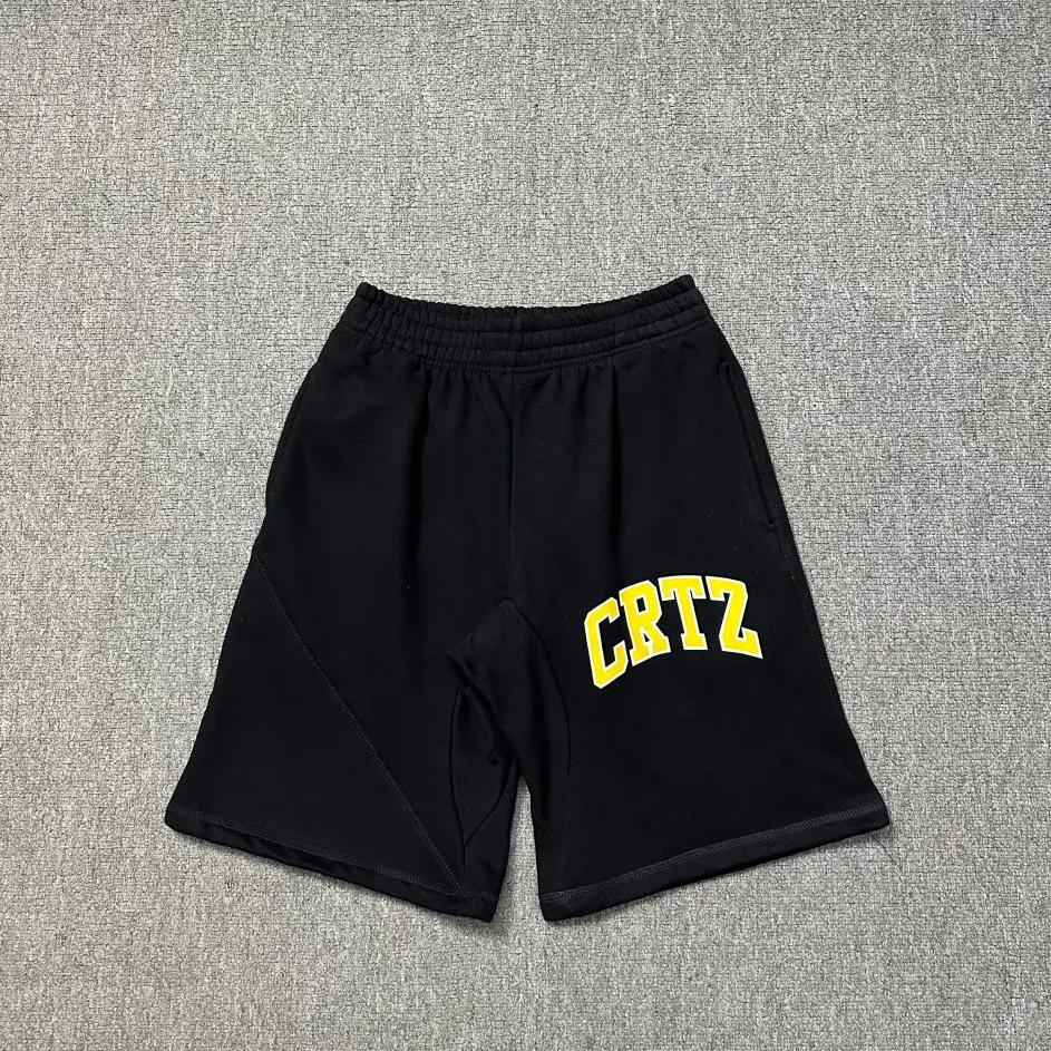 Corteiz CRTZ Black Yellow Shorts