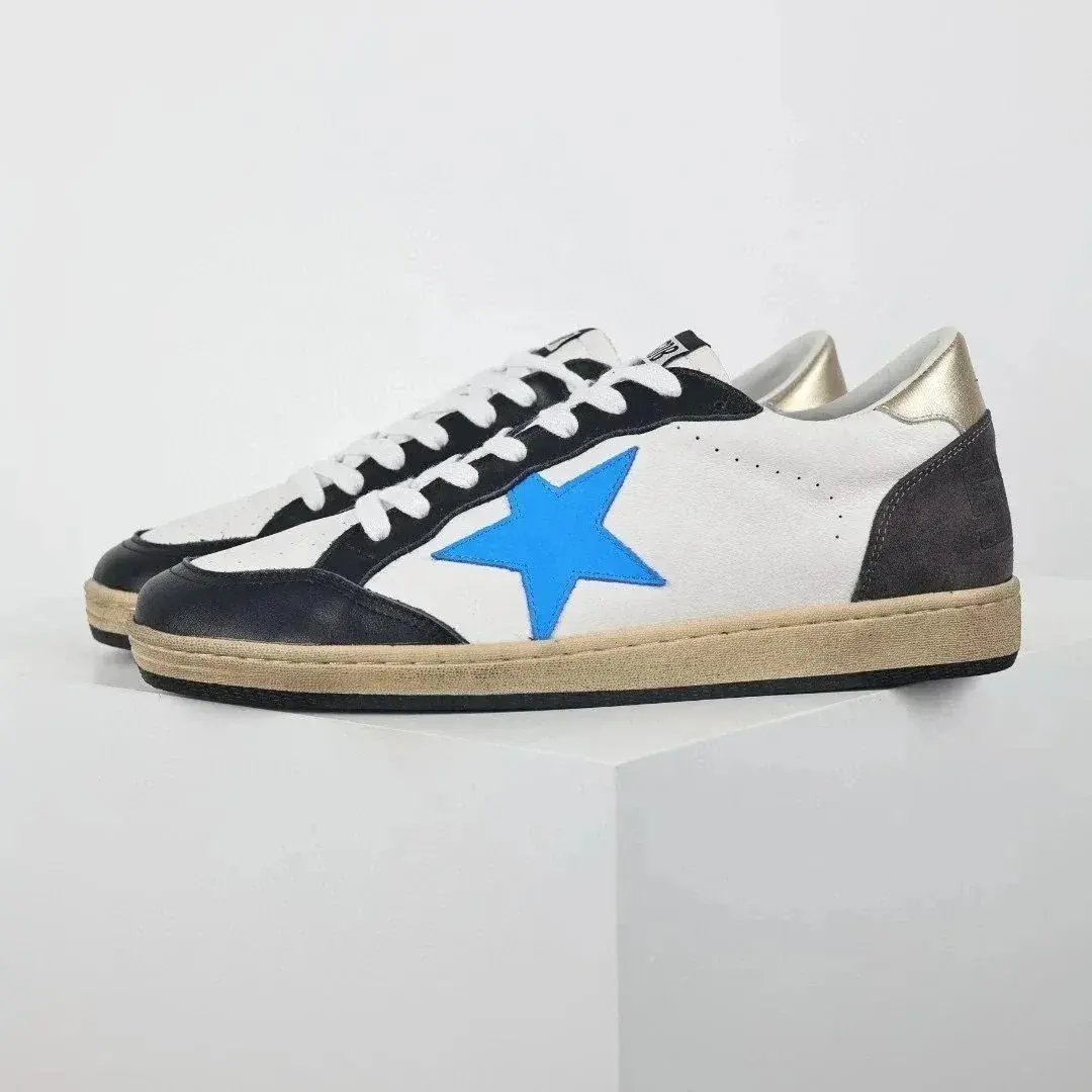 Golden Goose Ball Star White Blue Gold