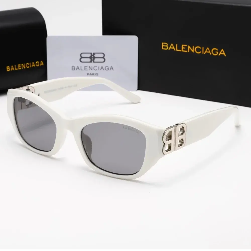 Balenciaga BB Cat Eye Sunglasses White
