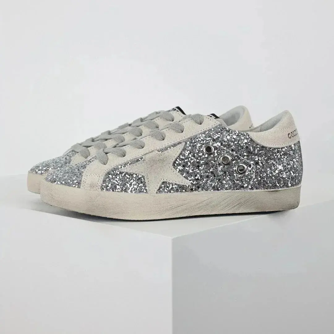 Golden Goose Superstar All-Over Silver Glitter