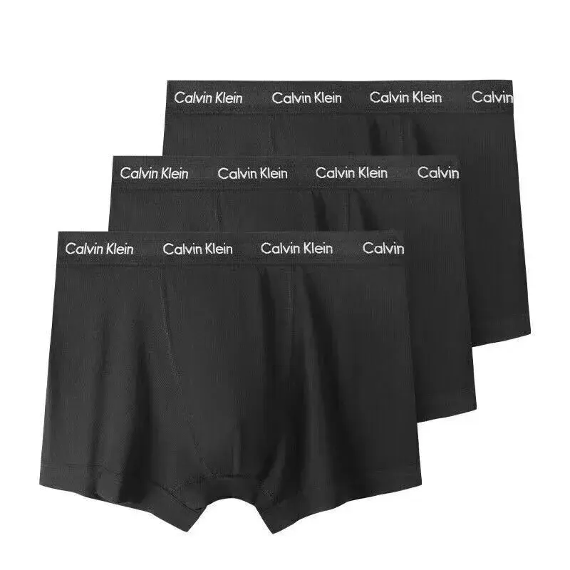 Calvin Klein Cotton Stretch Boxer Briefs 3-Pack Black