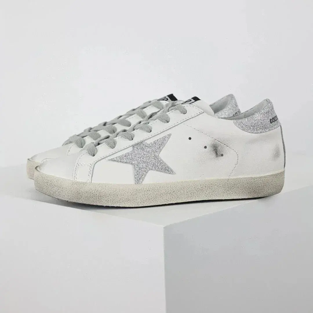 Golden Goose Superstar White Glitter Star