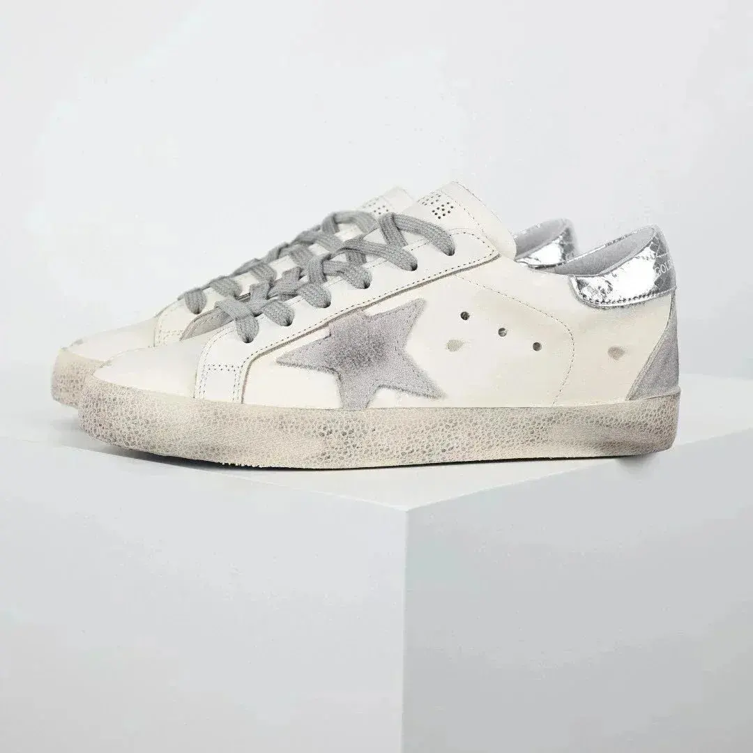 Golden Goose Ball Star Silver Suede Star