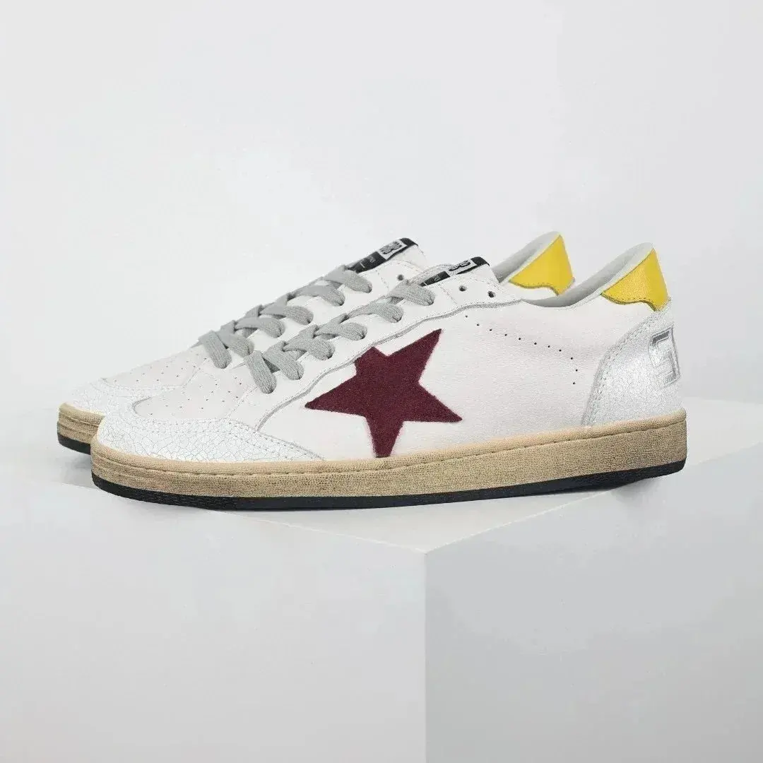 Golden Goose Ball Star Burgundy Yellow White