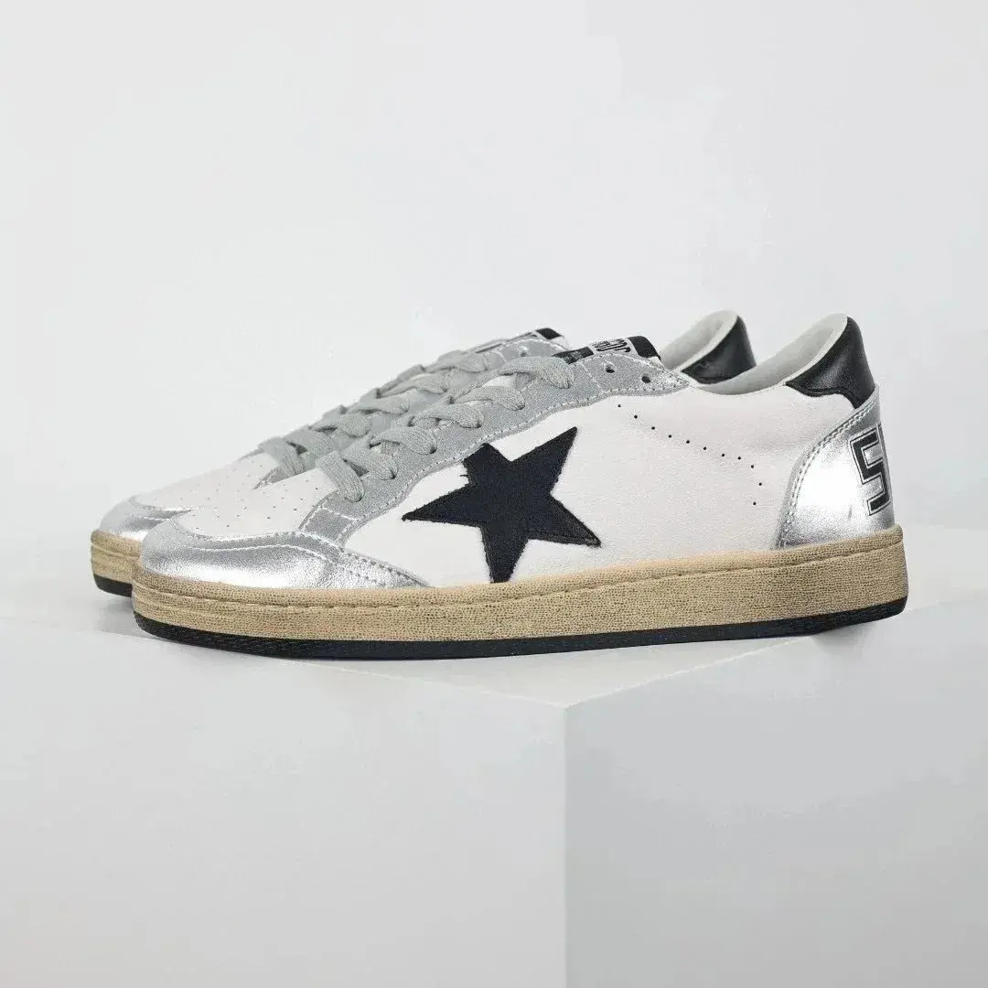 Golden Goose Ball Star Black Silver White