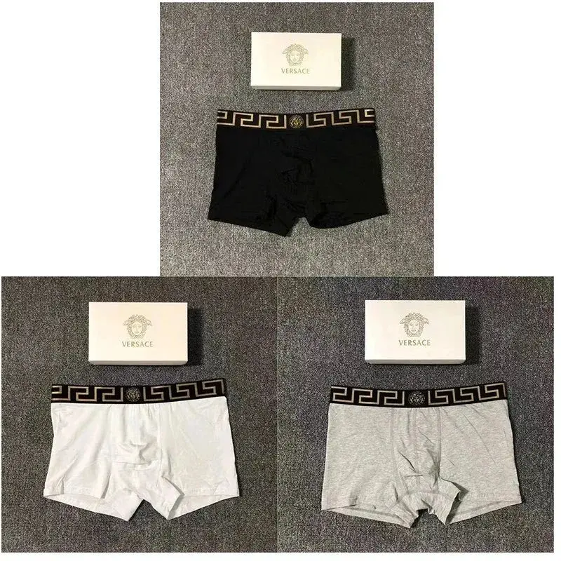 Versace Boxer Briefs Black White Gray
