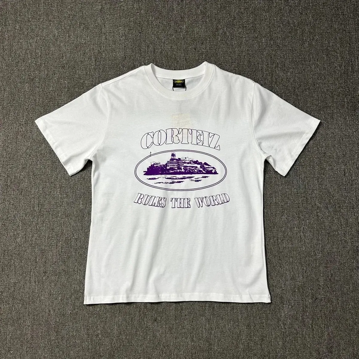 Corteiz Rules The World T-Shirt White Purple