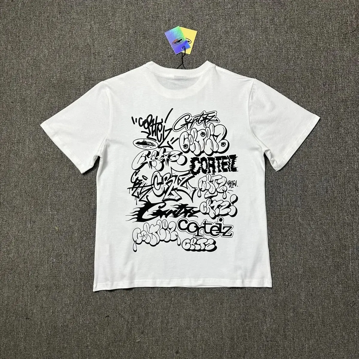 Corteiz Graffiti Collage T-Shirt White and Black