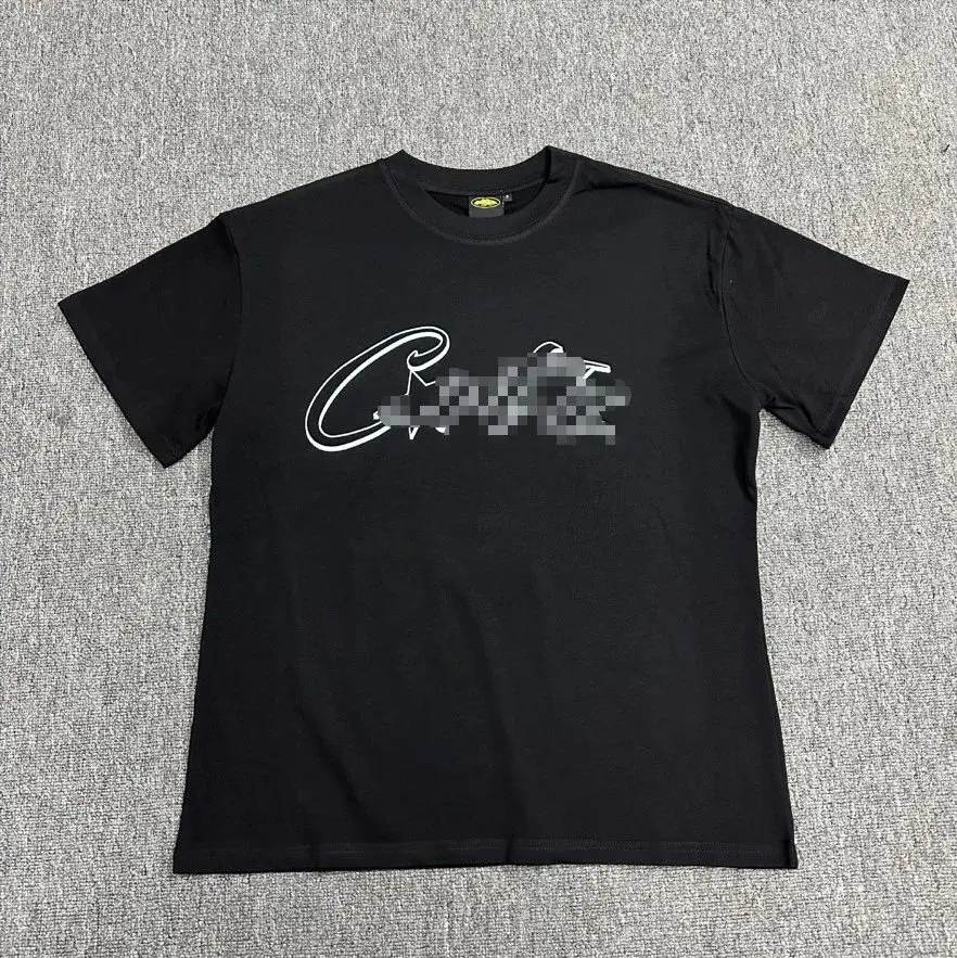 Corteiz Star C Logo T-Shirt Black and White