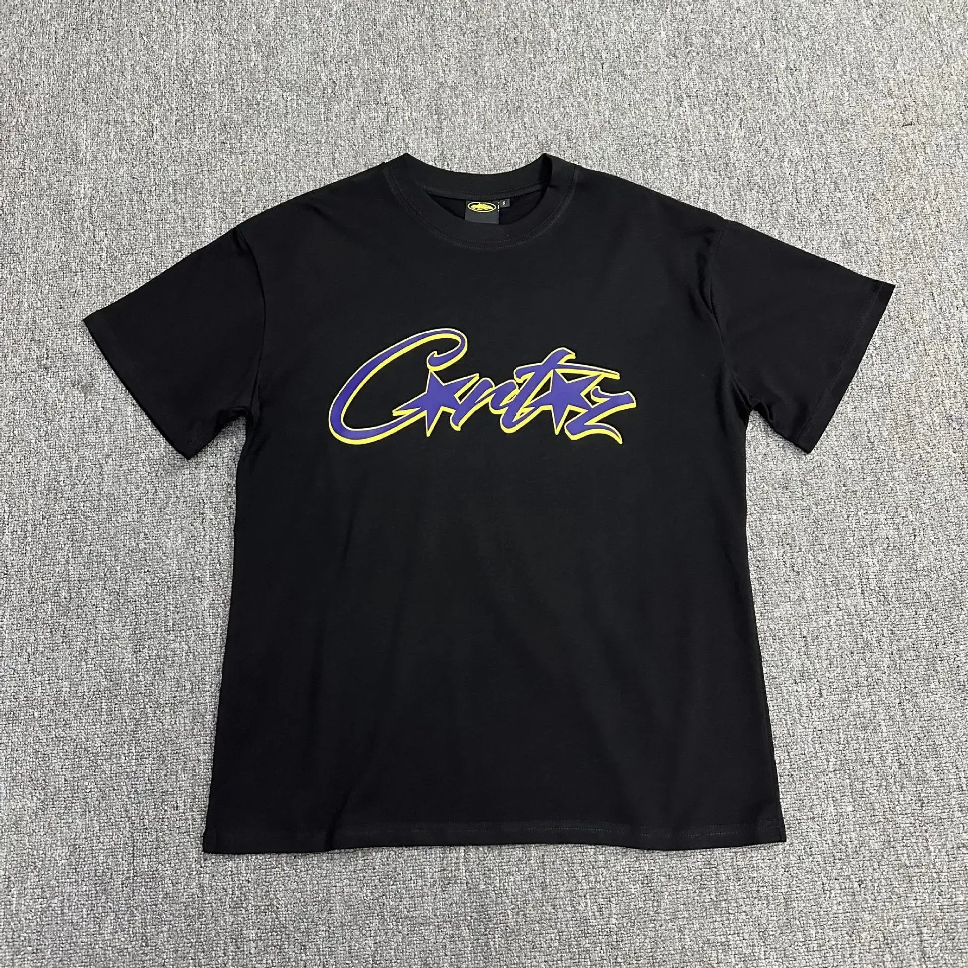 Corteiz T-Shirt Black Purple Yellow