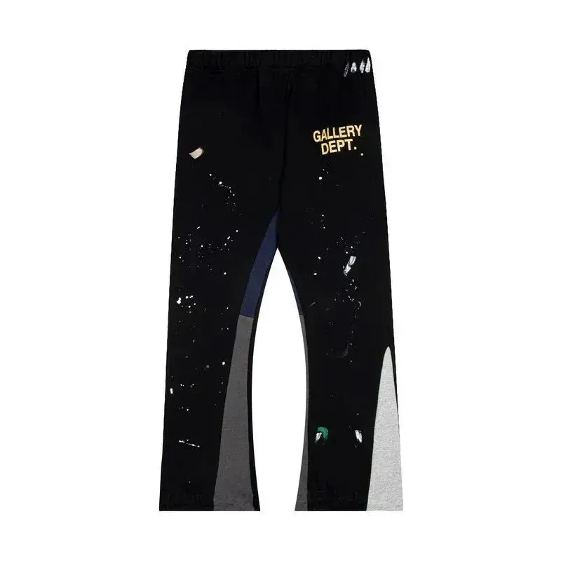 Gallery Dept. Painted Flared Casual Trousers Black