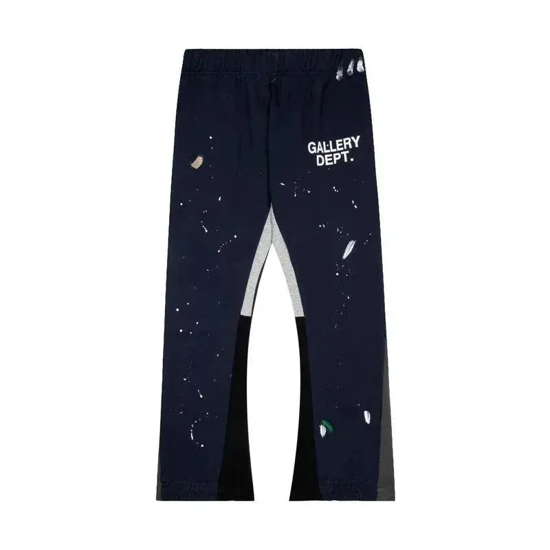 Gallery Dept. Painted Flared Casual Trousers Sapphire Blue